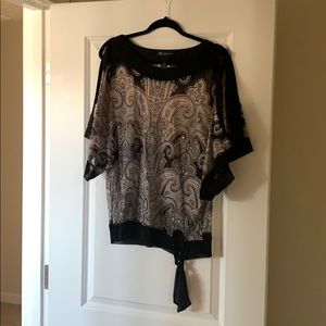 Sheer paisley print blouse